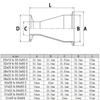 REIUAFWYGV 51 x 25 mm to 64 x 50.5 mm 304 Stainless Steel Pipe Reducer Adapter view 2