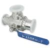 19/25/32/38 mm 304 Stainless Steel Sanitary 3-Way Ball Valve, Tri-Clamp Ferrule Type, 1 Pc (19 mm, T-Type) view 3