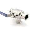 19/25/32/38 mm 304 Stainless Steel Sanitary 3-Way Ball Valve, Tri-Clamp Ferrule Type, 1 Pc (19 mm, T-Type) view 4