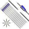 6-Pack 31-Inch 350-Spine Carbon Arrows with Removable Tips, Blue Camo A2 view 1