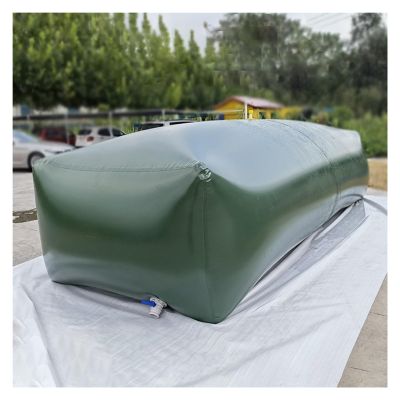 1-Piece Foldable Portable Water Tank with Valve, PVC Water Storage Bladder for Outdoor Use (2.5 × 2 × 1 m, 5,000 L/1,320 gal)
