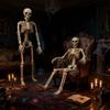 ZWLIYCHN Halloween Skeletons, 2-Pack, 40 cm Hanging Skeletons with Movable Full Bodies and Rope view 2