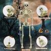 ZWLIYCHN Halloween Skeletons, 2-Pack, 40 cm Hanging Skeletons with Movable Full Bodies and Rope view 4