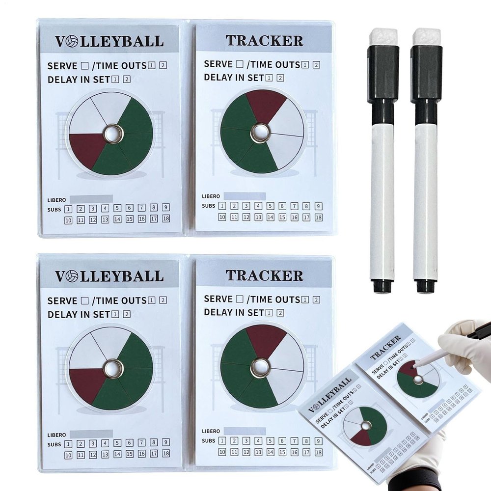 Portable Dry-Erase Volleyball Rotation Coach Tool