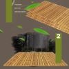 Non-Slip Solid Teak Wood Shower Mat, 76.2 x 99.1 cm, Waterproof, for Bathroom and Kitchen view 3