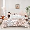 Homewish Ocean-Themed Duvet Cover Set, 220 x 240 cm, Starfish, Shells, Coral & Fish, Brown/Orange/Gray, Microfiber view 3