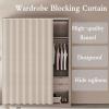 Dust Curtain for Wardrobes and Bookshelves, Self-Adhesive, Dustproof, with Track view 3