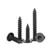 Black 304 Stainless Steel Self-Tapping Hex Screw with Flat Head (M6 x 50 mm, 10 pcs) view 1
