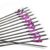 12-Pack 28-Inch 500-Spine Carbon Arrows with Removable Tips, Violet A4 view 1
