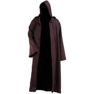 Men's Hooded Robe Fancy Cool Cosplay Costume (Coffee, XL)