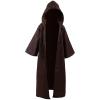Men's Hooded Robe Fancy Cool Cosplay Costume (Coffee, XL) view 3