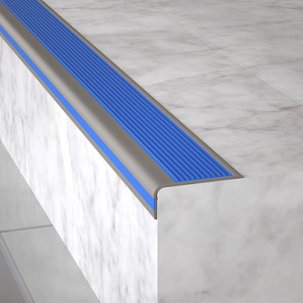 Eco-Friendly Self-Adhesive Stair Edge Profile, Blue, 1.5 m