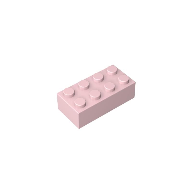 GDS-542 Compatible with LEGO 3001 Bricks, 2x4, Light Pink, 50 Pieces
