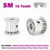 HTD 5M Timing Pulley, 16 Teeth, 5–8 mm Bore, 11–41 mm Belt Width, CNC Drive Pulley view 3