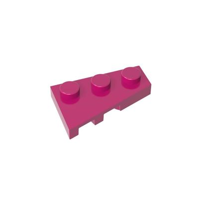 GDS-547 Compatible with LEGO 43722 Wedge Plate 3x2 Right, Magenta, 50 Pieces