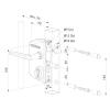 LOCINOX LAKQ6060 U2 Surface-Mounted Swing Gate Lock with Cylinder, Pure White RAL 9010, for 60–80 mm Frame Profiles view 3