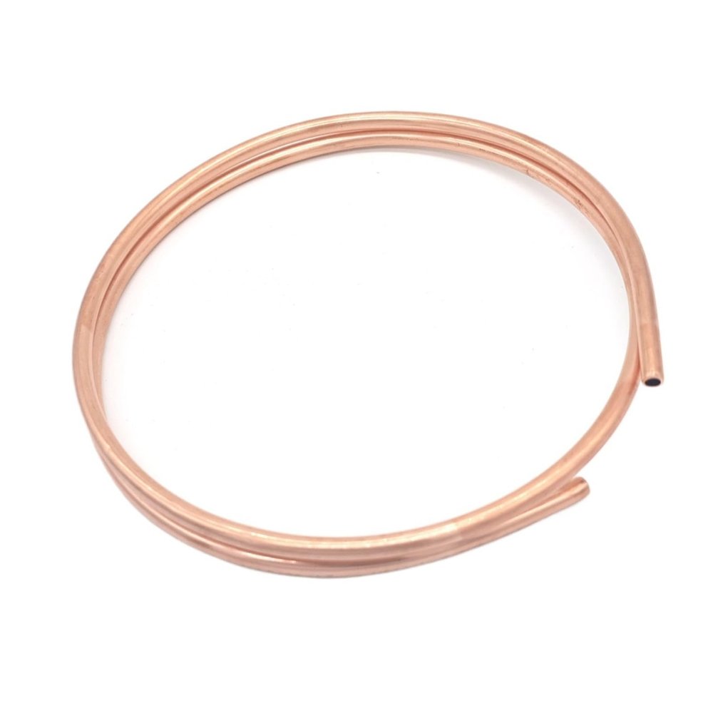 ApuaVireo&Co Flexible Coiled T2 Red Copper Tube, 4 m, Multiple Sizes for Cooling (3 × 0.5 mm)