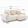 S-Style Mollis 4-Seat Right-Facing L-Shaped Sleeper Sectional, Light Beige view 3