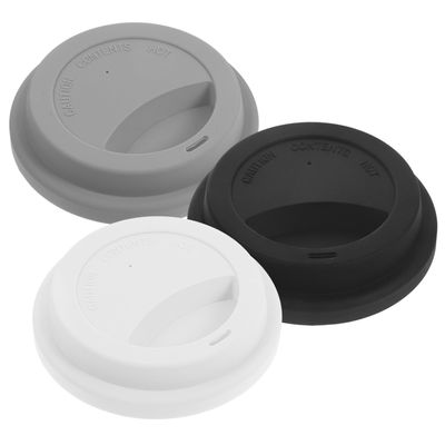 3-Piece Silicone Cup Lids, Round, 9.5 cm, Universal Fit