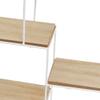 Wall Shelf with 4 MDF and Metal Shelves, White and Natural view 2