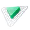 Green Plastic Urinal Screens, Triangular, Splash-Resistant view 1