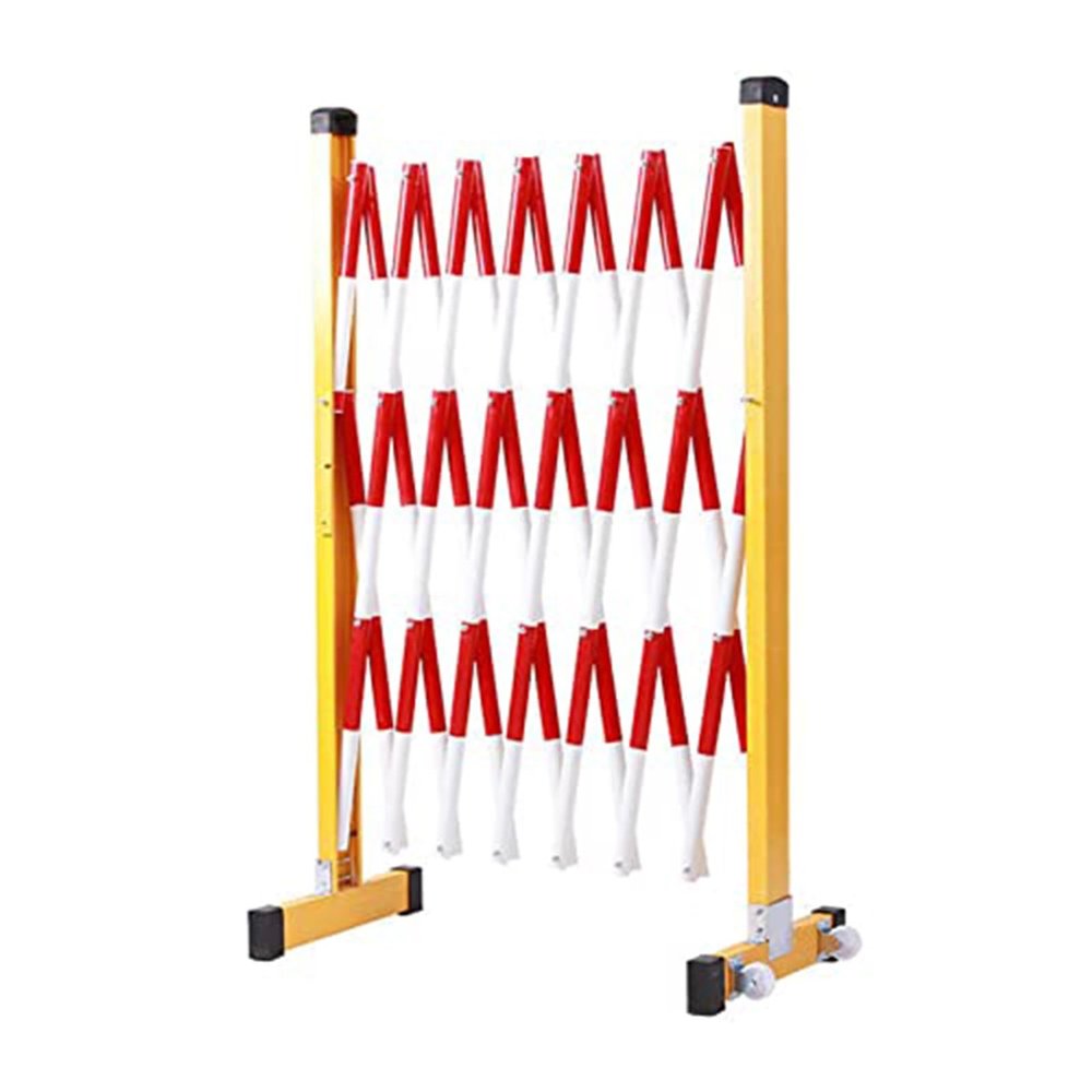 Portable Retractable Traffic Barrier, Adjustable, with Wheels, 350 cm, Color 2