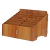 PLAFOPE Brown Wooden Desktop Phone Organizer view 1