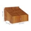 PLAFOPE Brown Wooden Desktop Phone Organizer view 2