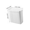 VALICLUD Slim White Trash Can with Flip Lid, PP, for Small Spaces view 2