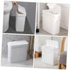 VALICLUD Slim White Trash Can with Flip Lid, PP, for Small Spaces view 3
