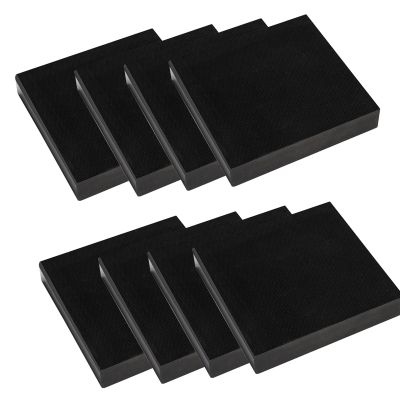 Rubber Vibration Damping Blocks, 8-Pack, 60 x 60 x 15 mm
