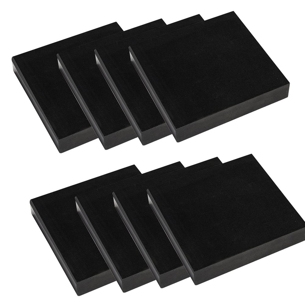 Rubber Vibration Damping Blocks, 8-Pack, 60 x 60 x 15 mm