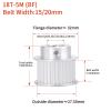 KFGISD 18T HTD5M Timing Pulley, 15 mm Width, 4 × 1.8 mm Keyway view 4