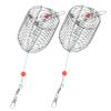 ERINGOGO Stainless Steel Fishing Bait Basket, 2-Pack, Red view 1