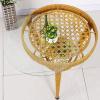Round Table with Tempered Glass Top, 40 x 80 cm view 2