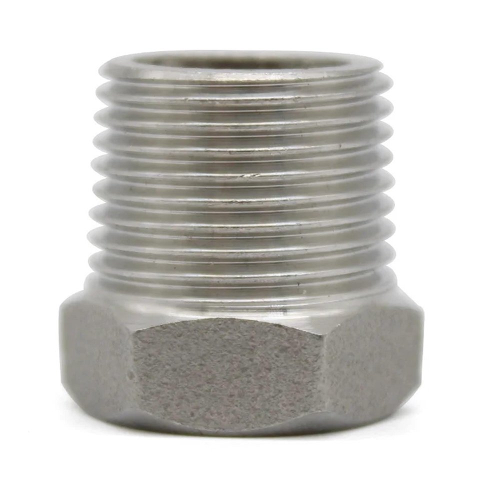 Male-to-Female Reducing Bushing, Stainless Steel SS 304, 1/8" to 1-1/2", DN15 to DN20