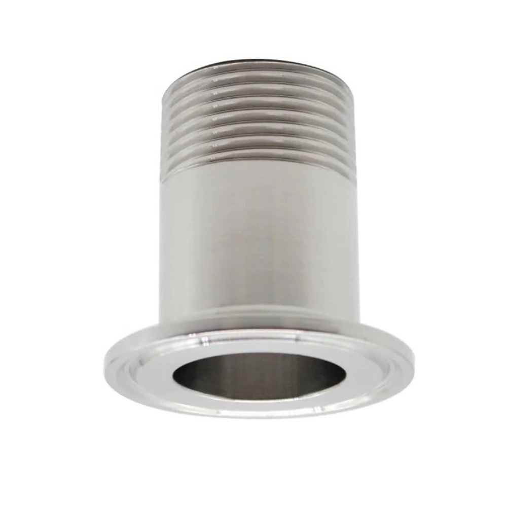 SS304 Stainless Steel Sanitary Pipe Fitting with Male Thread and Tri-Clamp Adapter (DN40 Ferrule, OD 50.5 mm, SS316L)