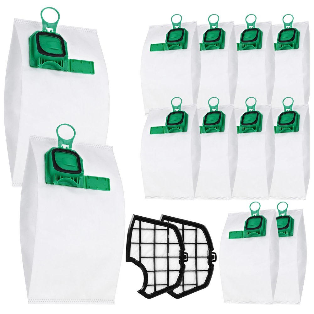 12 Vacuum Cleaner Bags for Vorwerk Kobold VK140/VK150 FP140/FP150 with Filters