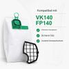 12 Vacuum Cleaner Bags for Vorwerk Kobold VK140/VK150 FP140/FP150 with Filters view 3