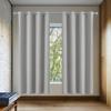 AMZERO Blackout Curtain 120 x 125 cm, Thick Thermal Fabric, Light Gray view 1