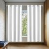 AMZERO Blackout Curtain, 100 x 125 cm, Thick Thermal Fabric, White view 1