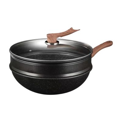 Nonstick Wok with Lid for Frying and Sautéing