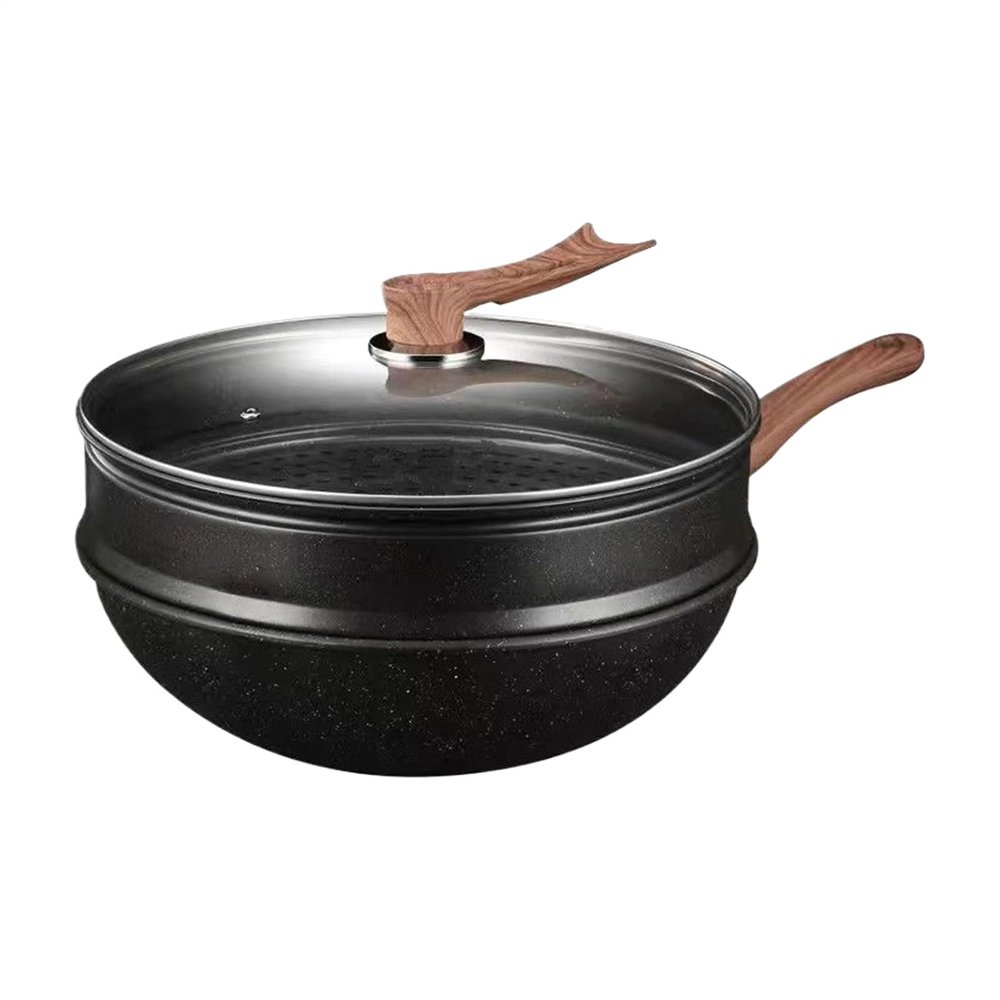 Nonstick Wok with Lid for Frying and Sautéing