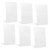6-Pack L-Shaped Acrylic Sign Holders, Double-Sided Tabletop Displays view 1