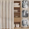 Aeovot Sliding Cabinet Curtain, Self-Adhesive Shelf Curtain, White, 90 x 150 cm view 2