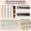 Aeovot Sliding Cabinet Curtain, Self-Adhesive Shelf Curtain, White, 90 x 150 cm view 4