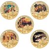 Fituenly 5-Piece Egyptian Challenge Coin Set view 1