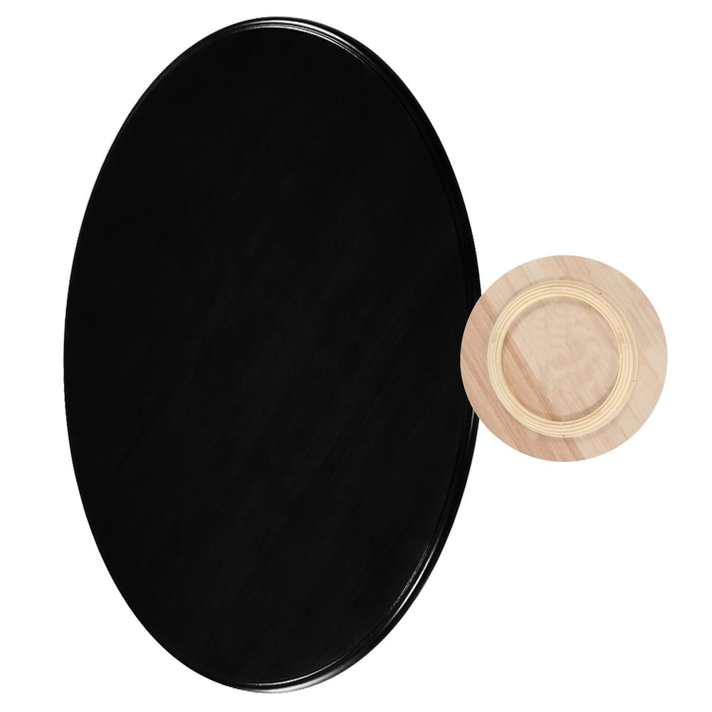 360° Rotatable Round Lazy Susan Serving Tray, Silent Swivel Base, Black, 90 cm (36 in)