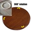 360° Rotatable Round Lazy Susan Serving Tray, Silent Swivel Base, Black, 90 cm (36 in) view 3