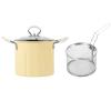 3 L Deep Frying Pot with Strainer, Yellow, 16 x 14 cm view 1